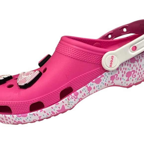 Crocs Unisex-Adult Barbie Classic Clogs Shoes NWOB Size W 11 M 9 - Picture 8 of 9